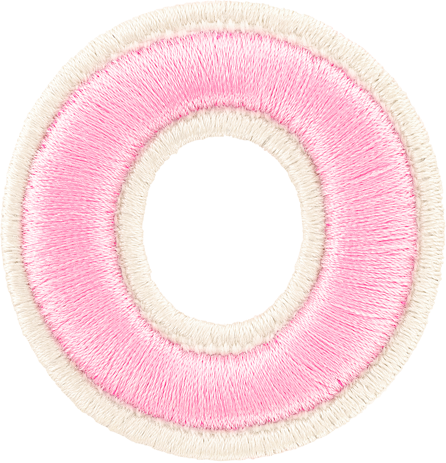 Flamingo Rolled Embroidery Letter Patches