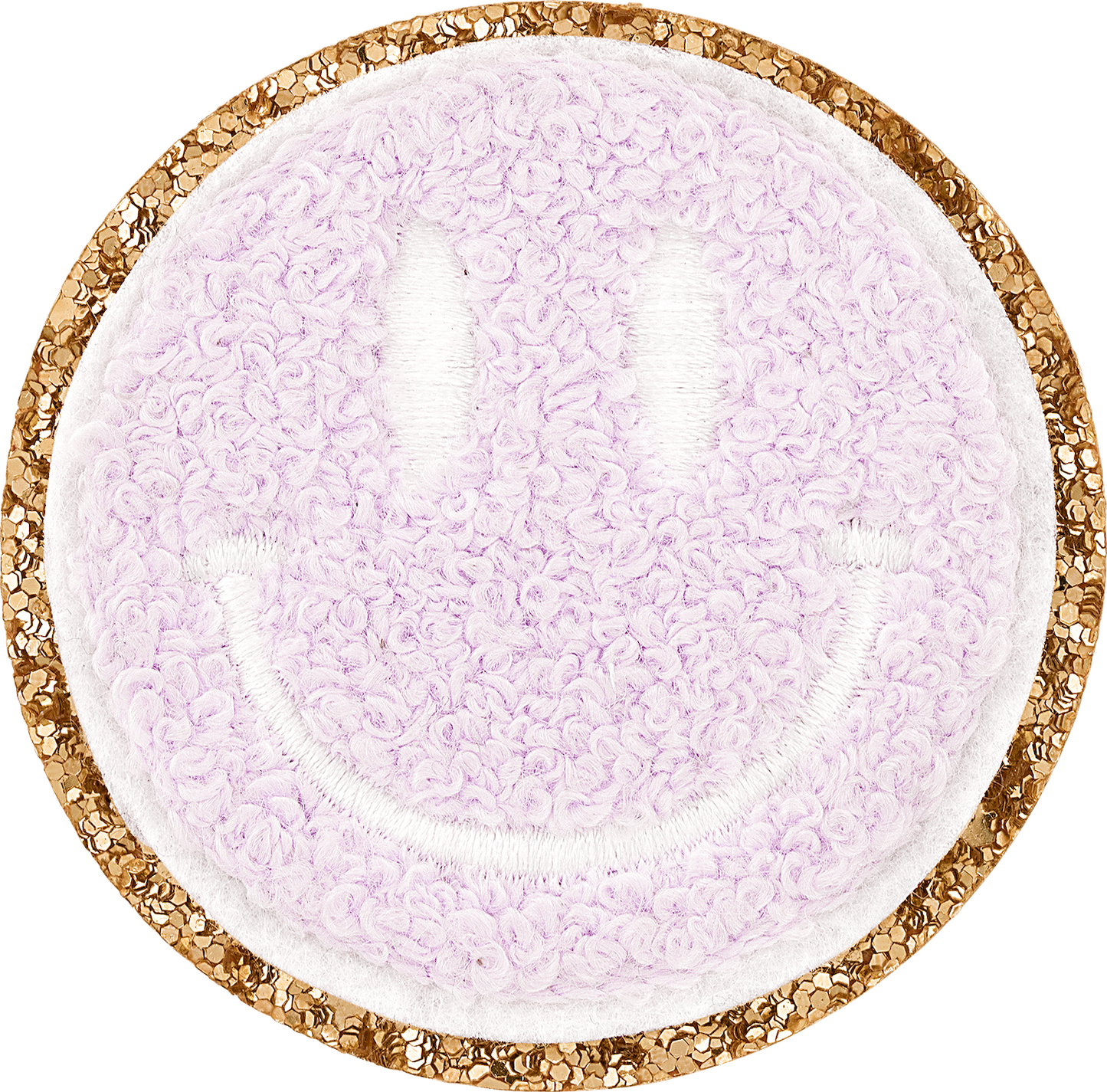 Glitter Smiley Face Patch