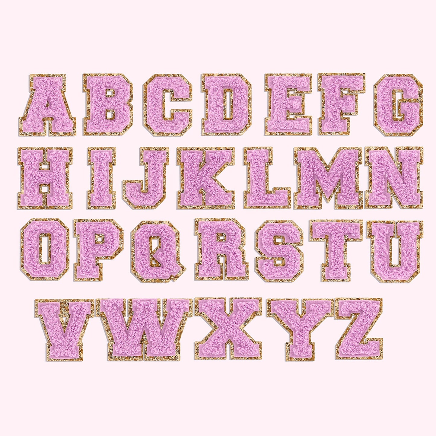 Grape Mini Glitter Varsity Letter Patch