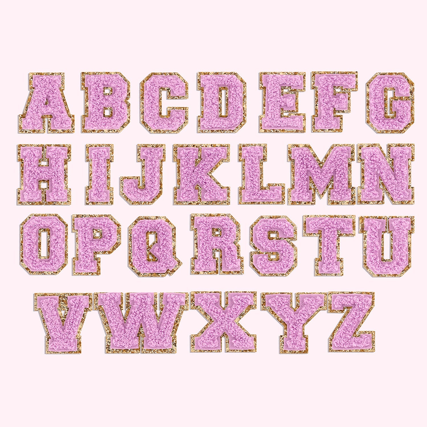Grape Mini Glitter Varsity Letter Patch