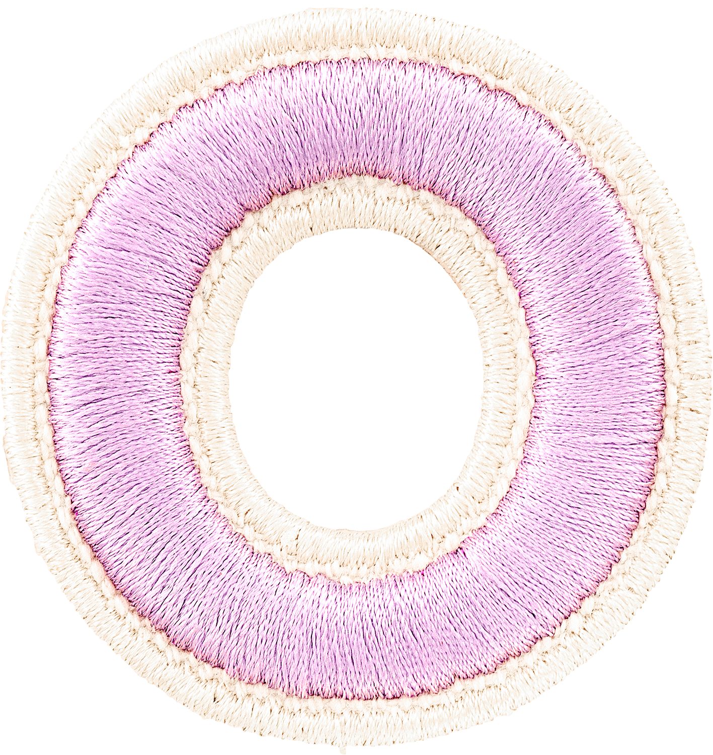 Grape Rolled Embroidery Letter Patches