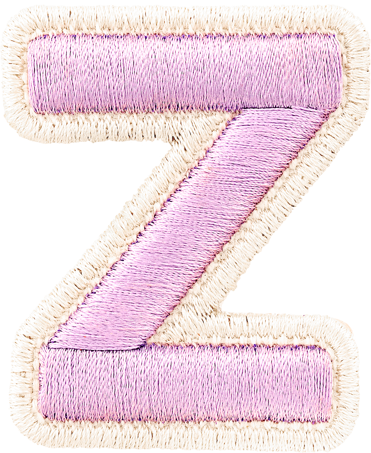 Grape Rolled Embroidery Letter Patches