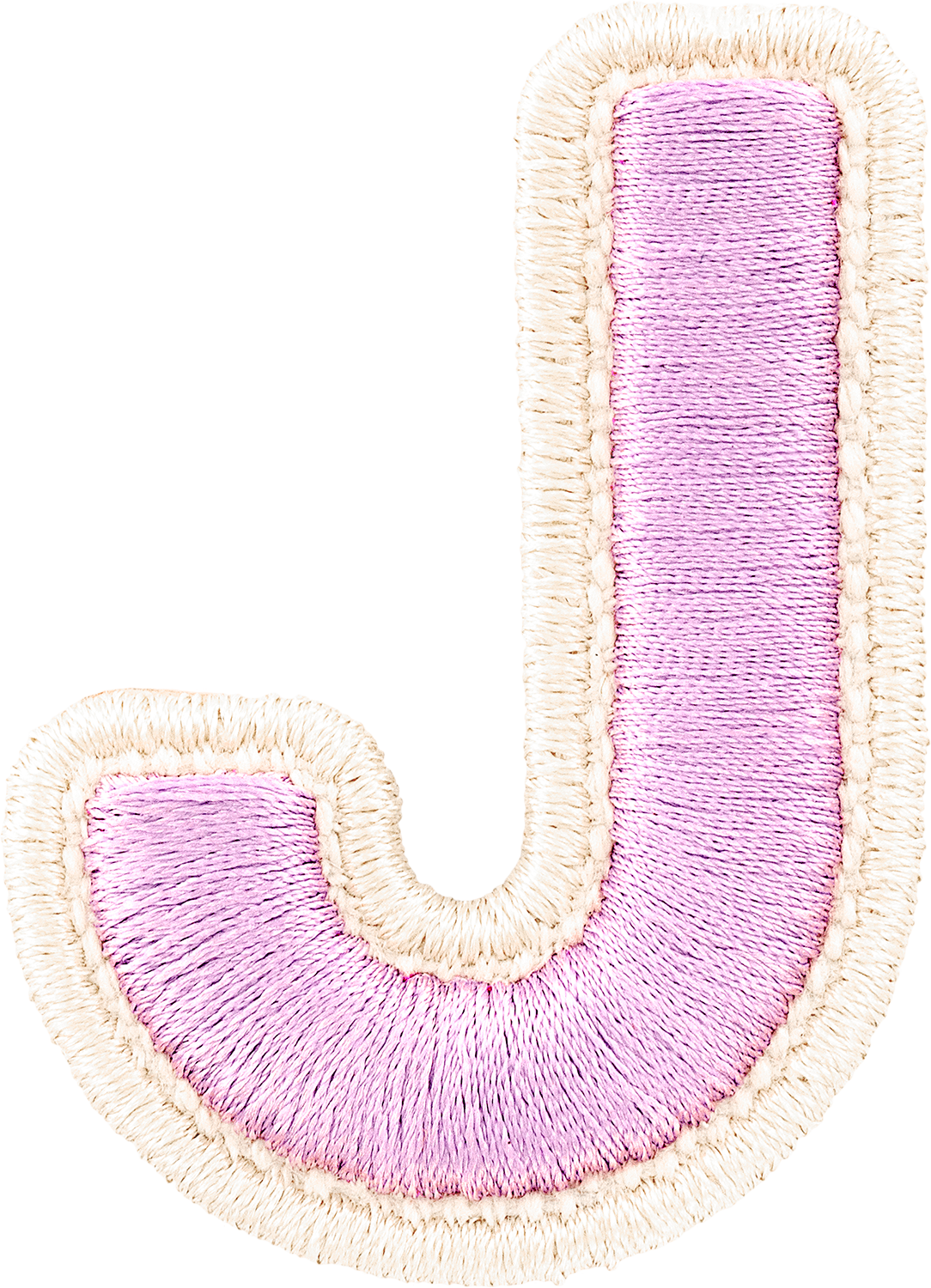 Grape Rolled Embroidery Letter Patches