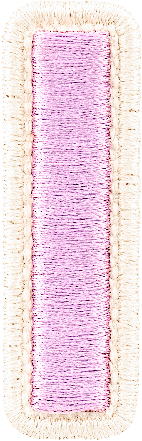 Grape Rolled Embroidery Letter Patches