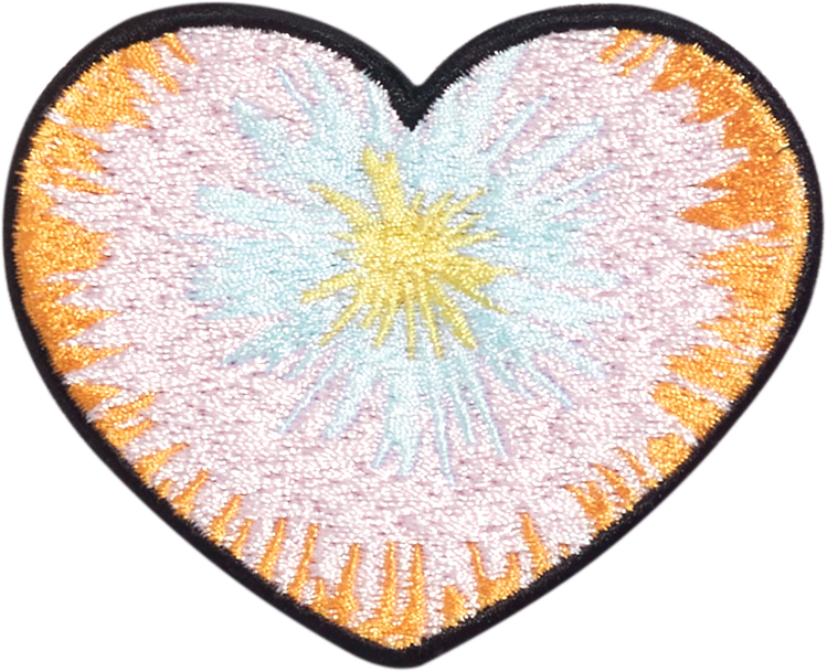 Tie Dye Heart Patch