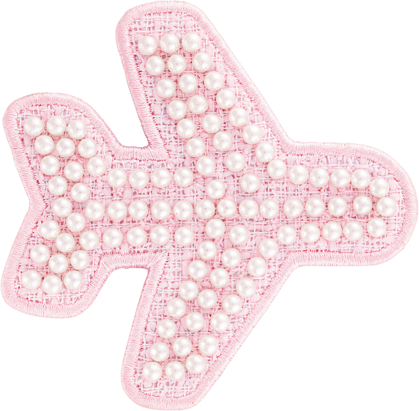 Jumbo Pink Pearl Airplane Patch