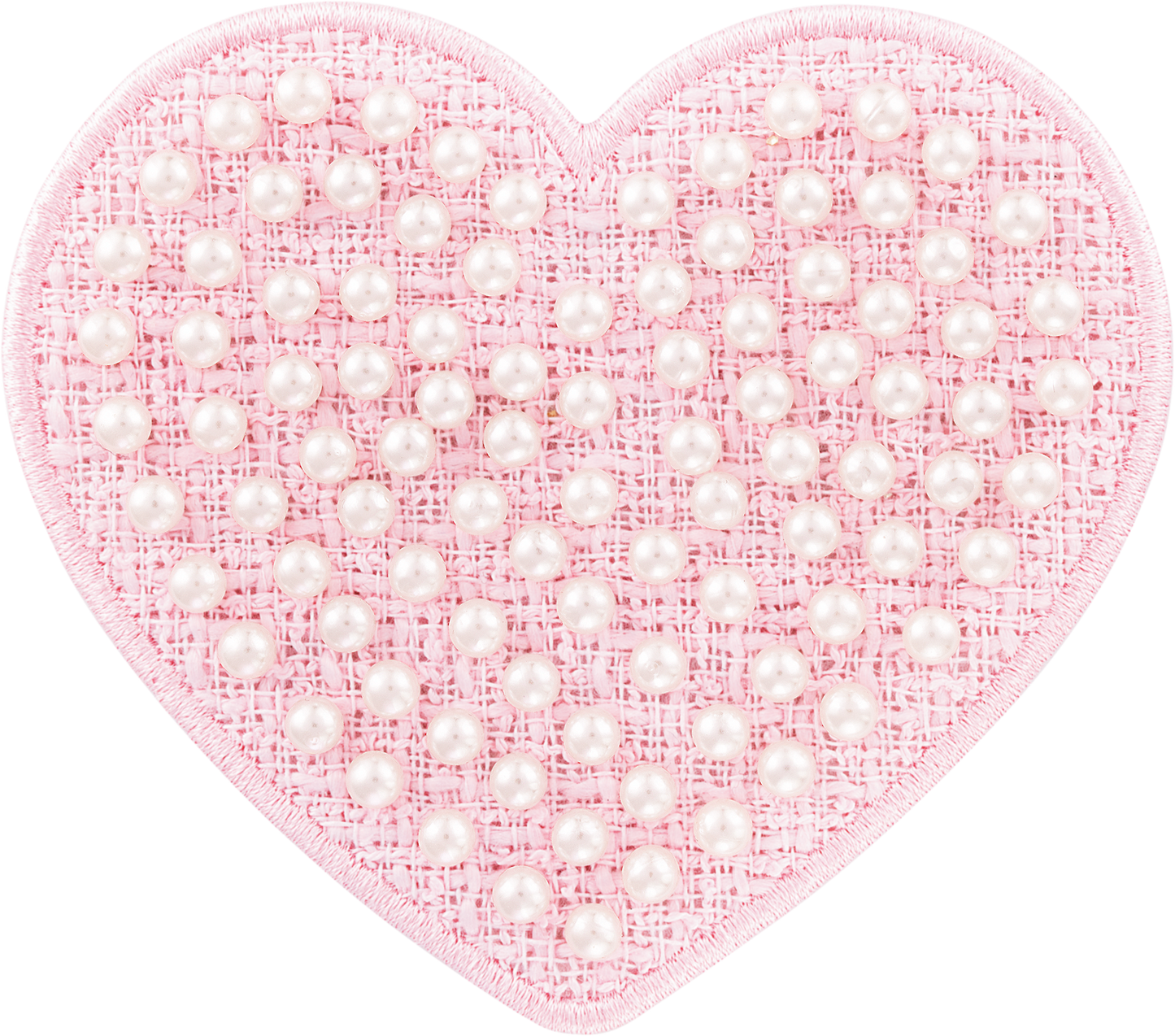 Jumbo Pink Pearl Heart Patch