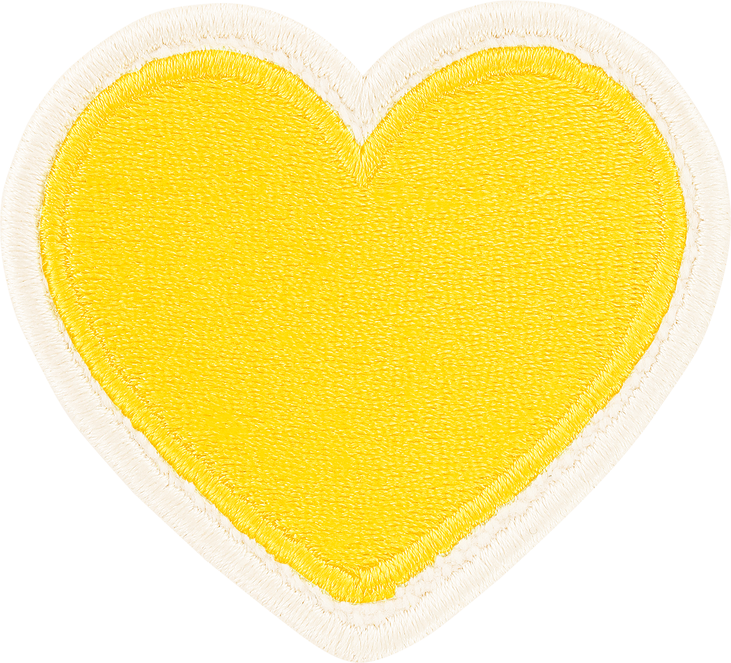 Lemon Rolled Embroidery Heart Patch