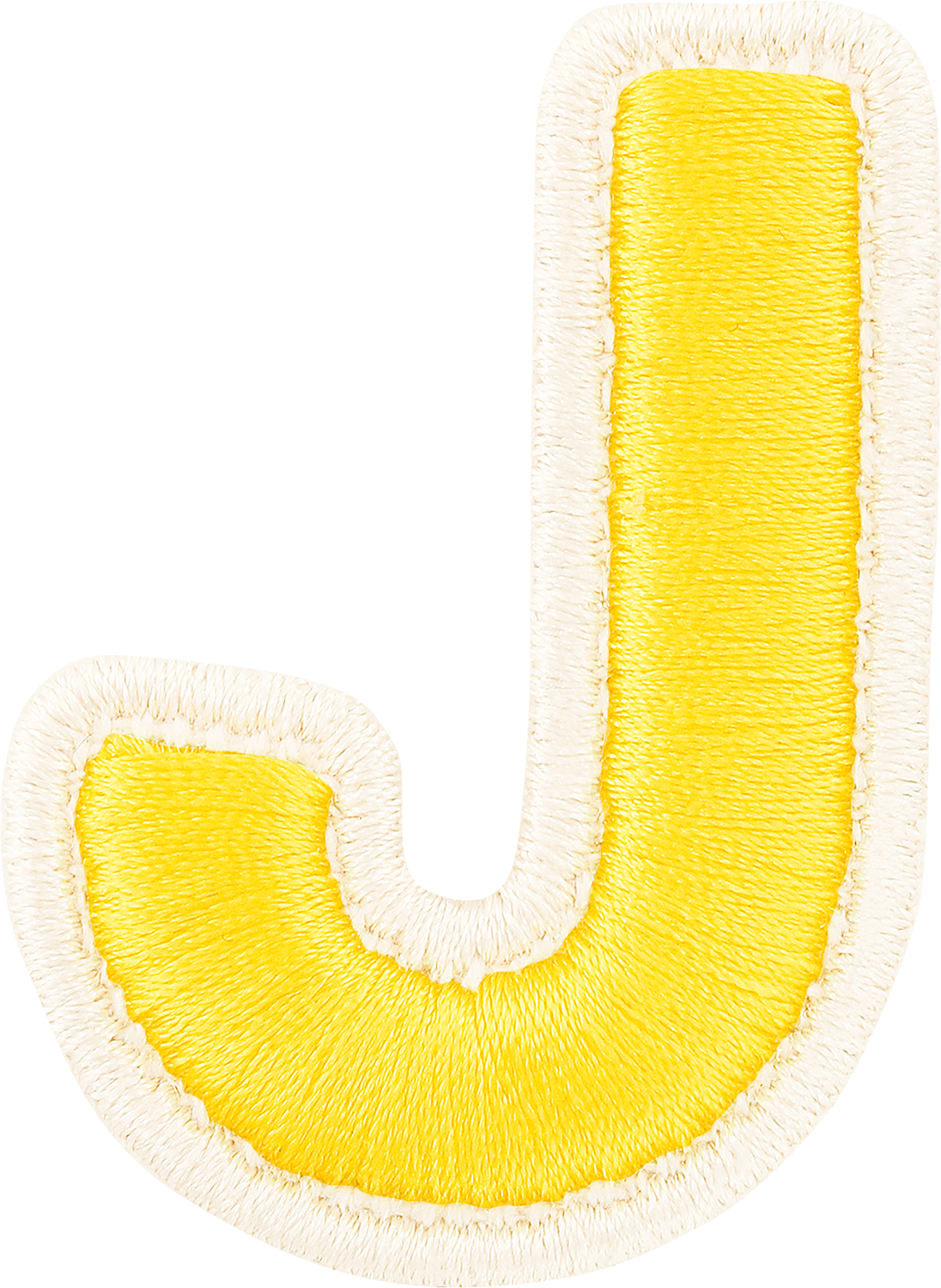 Lemon Rolled Embroidery Letter Patches