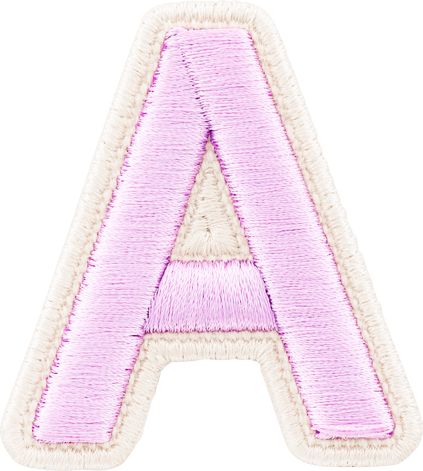 Lilac Rolled Embroidery Letter Patches