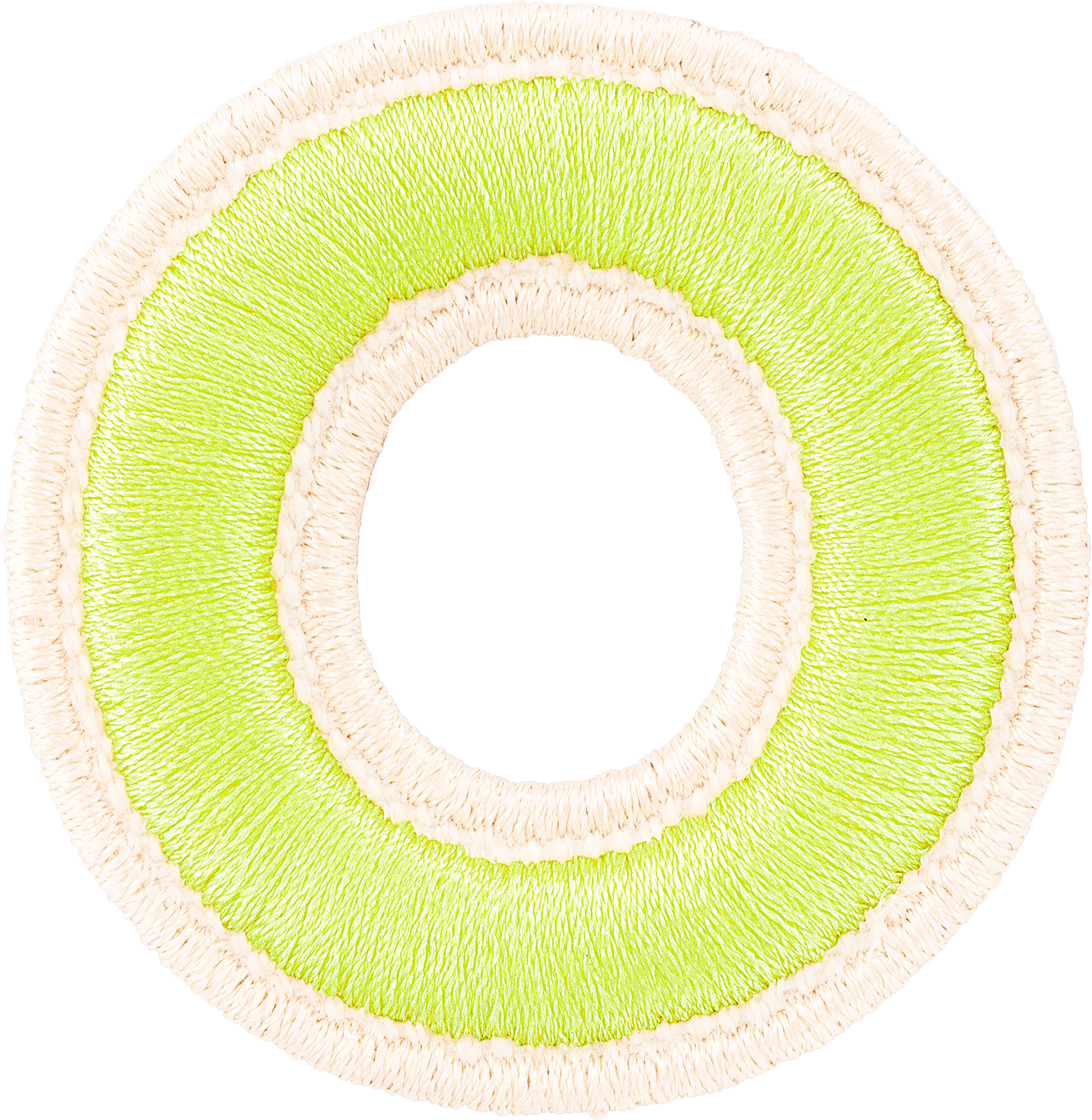 Lime Rolled Embroidery Letter Patches