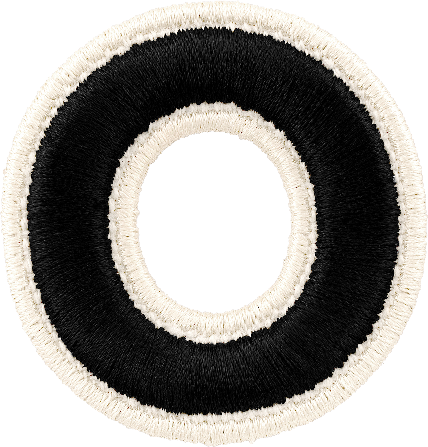 Noir Rolled Embroidery Letter Patches