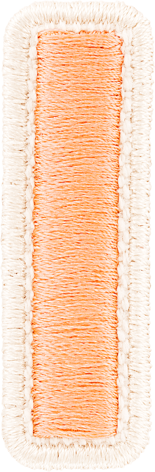 Peach Rolled Embroidery Letter Patches