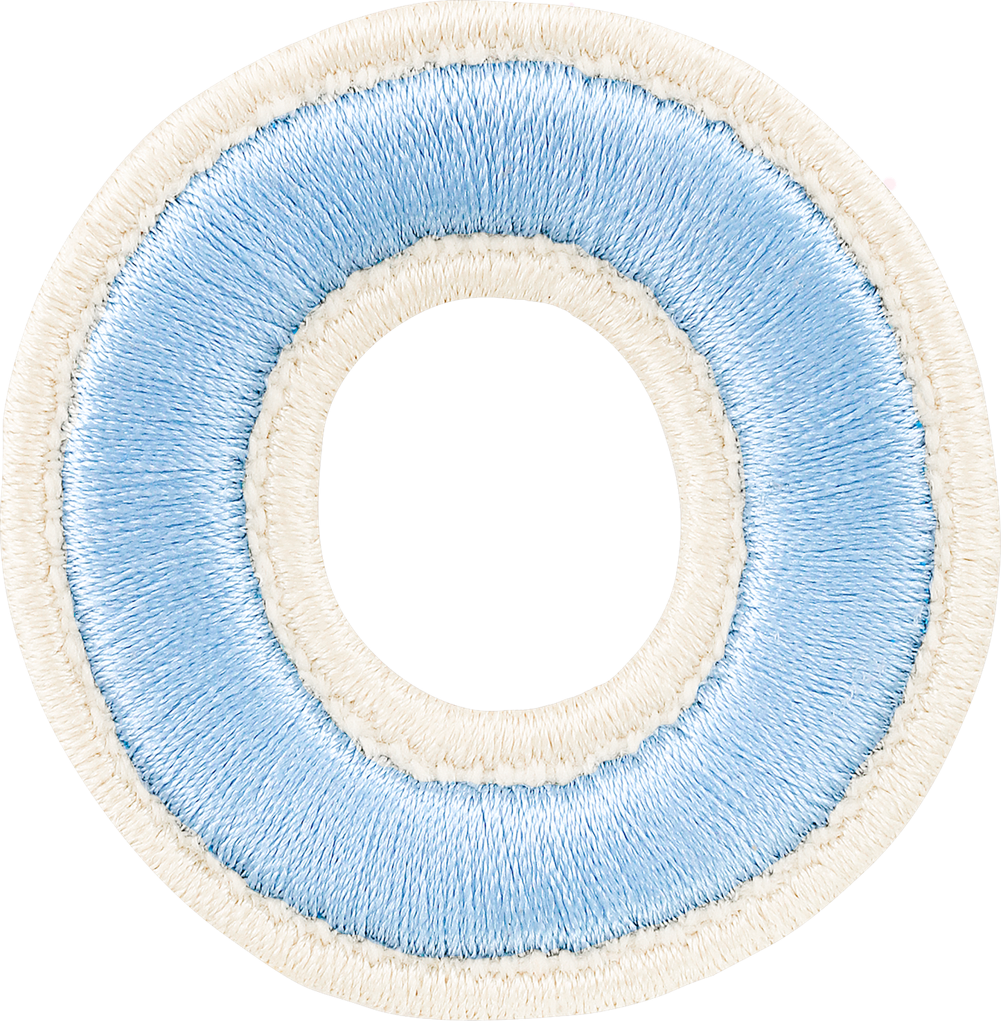 Periwinkle Rolled Embroidery Letter Patches