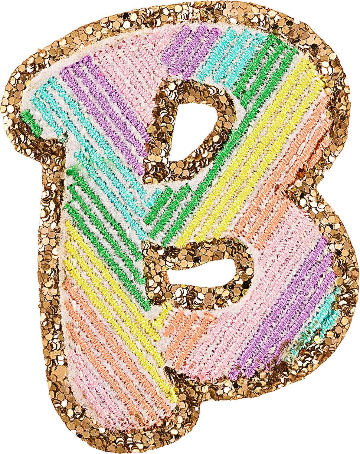 høflighed Datum Stadion Rainbow Glitter Script Letter Patches | Stoney Clover Lane Patches
