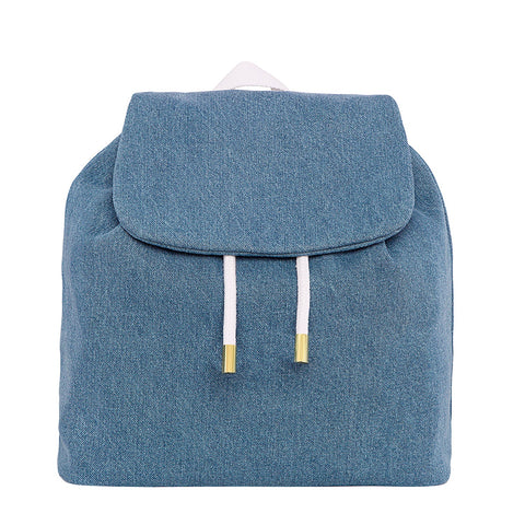 Denim Flap Backpack