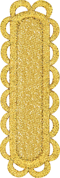 Scalloped Gold Letter Patch