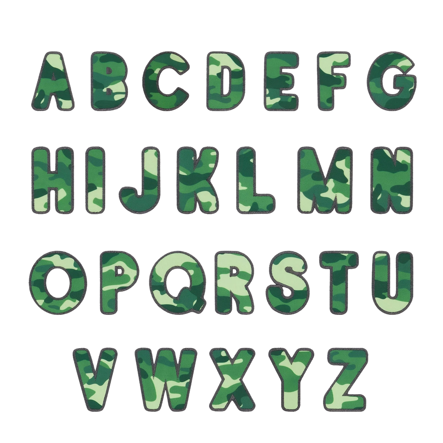 Camo Letter Patches