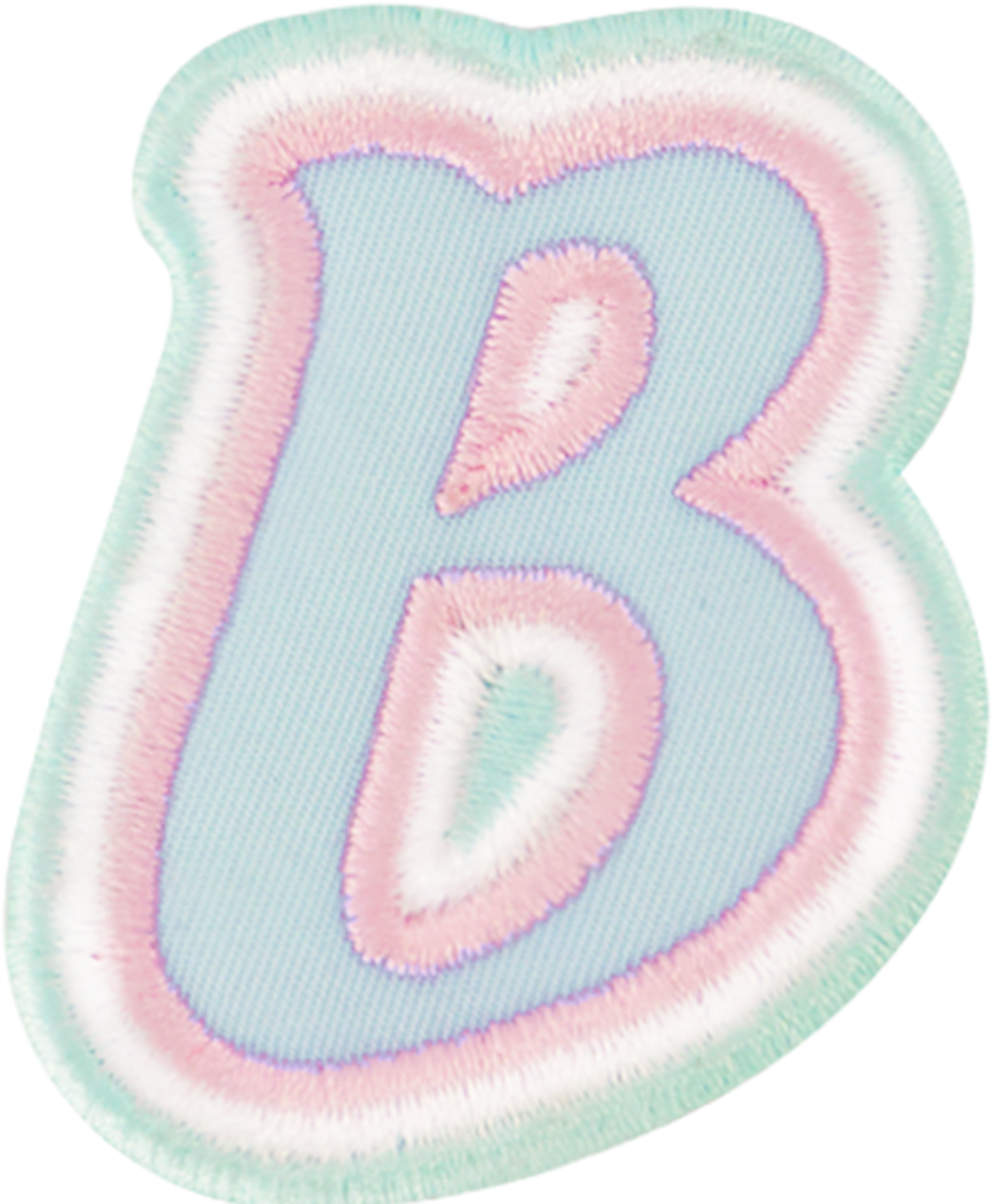 Nylon Pastel Letter Patch