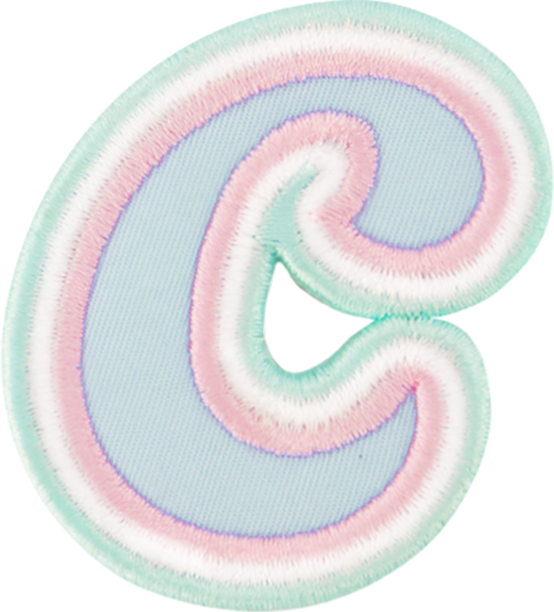 Nylon Pastel Letter Patch