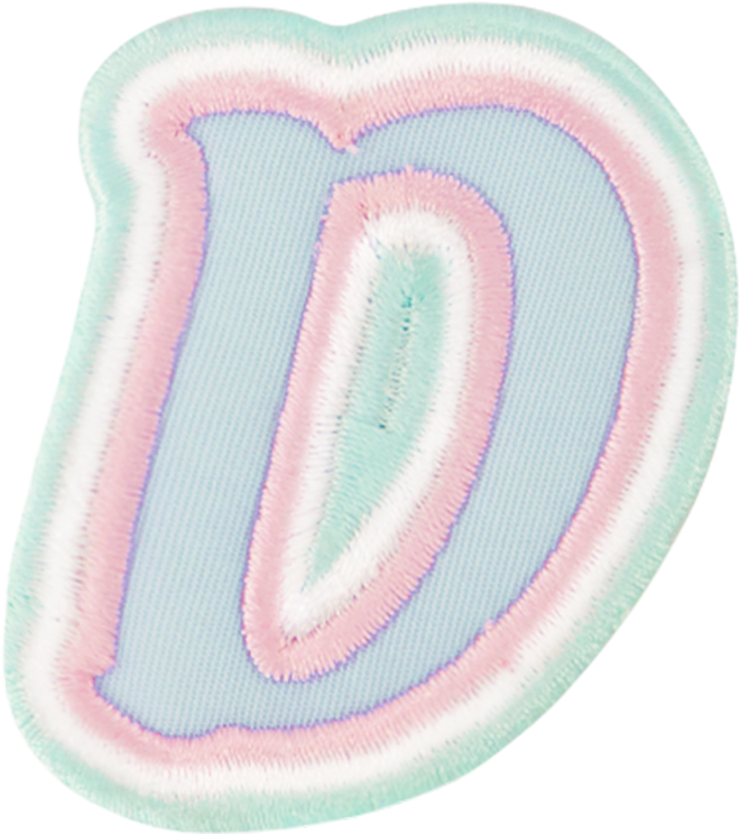 Nylon Pastel Letter Patch