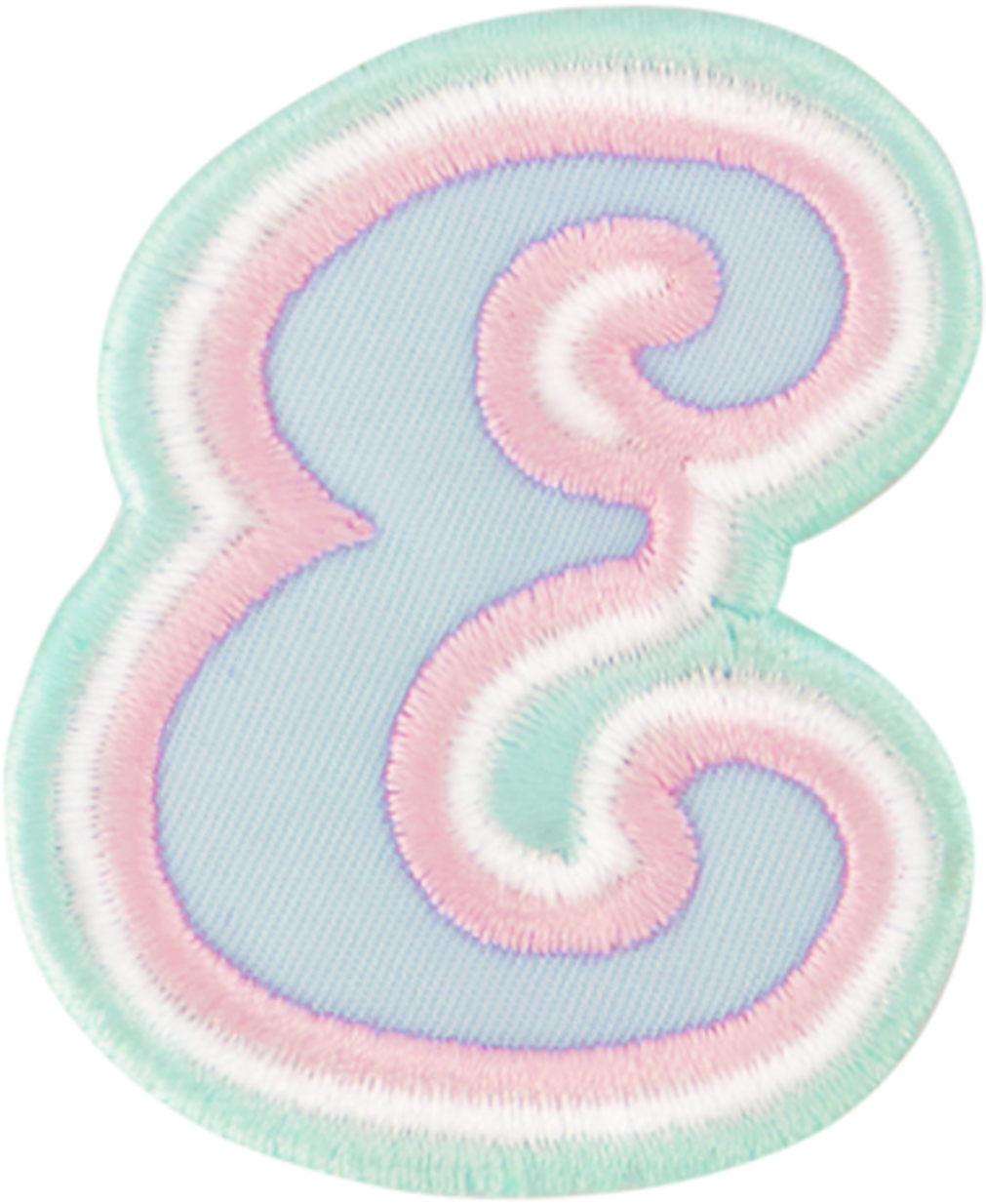 Nylon Pastel Letter Patch