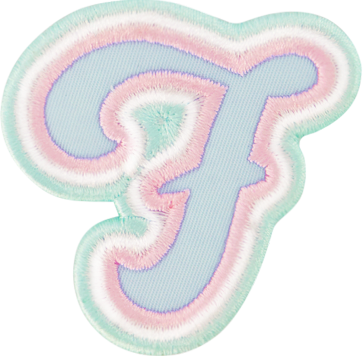 Nylon Pastel Letter Patch