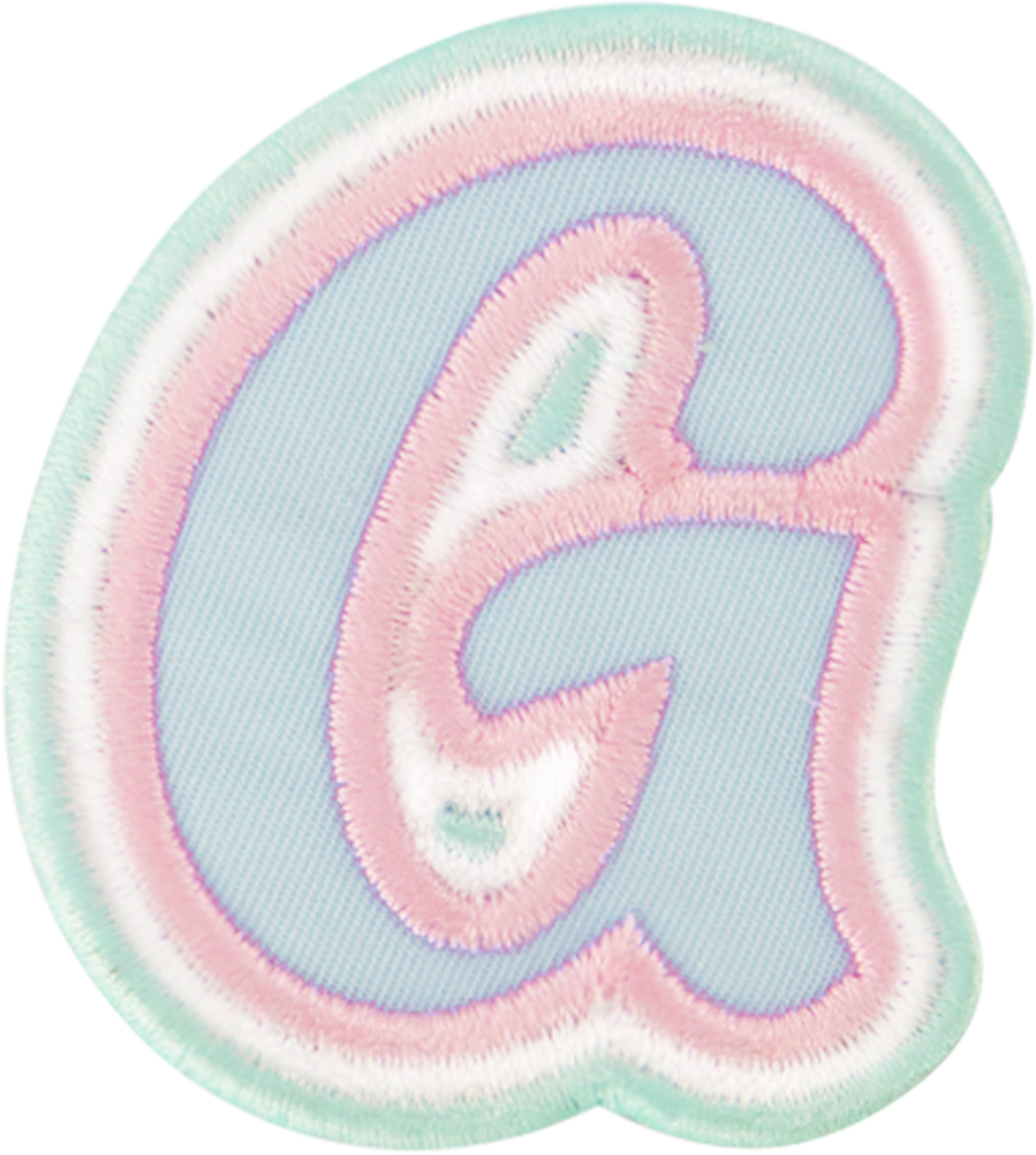 Nylon Pastel Letter Patch