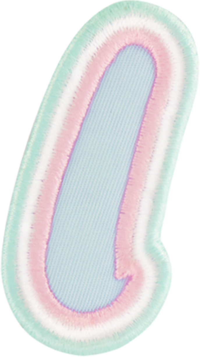 Nylon Pastel Letter Patch