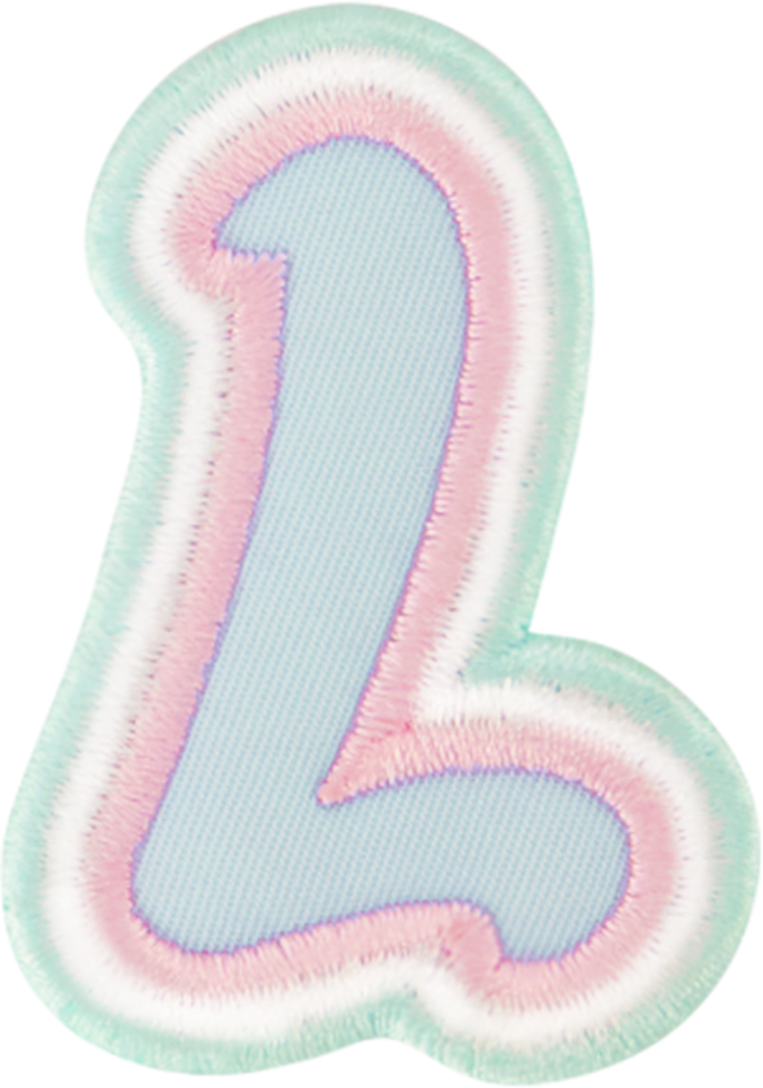 Nylon Pastel Letter Patch