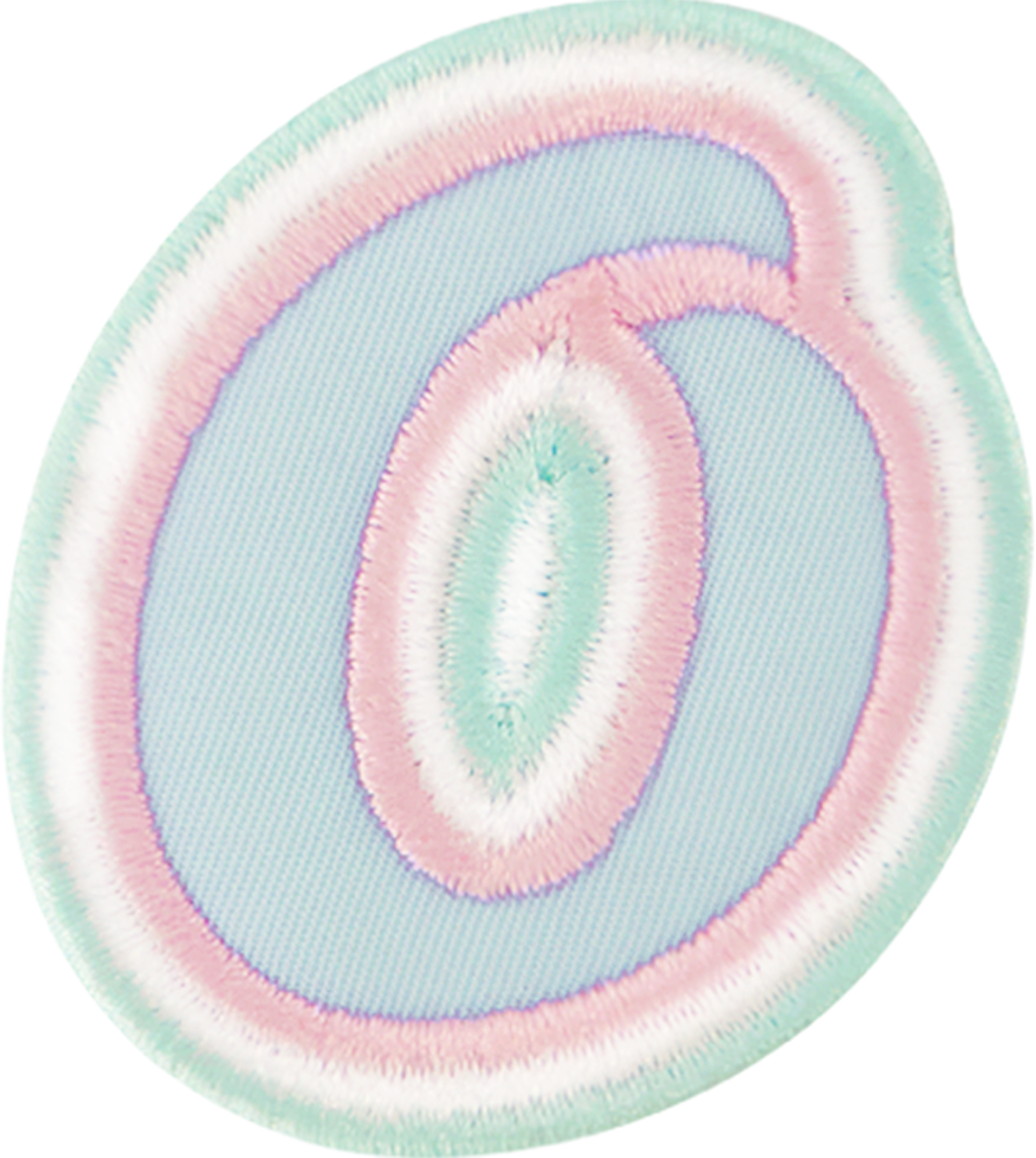 Nylon Pastel Letter Patch