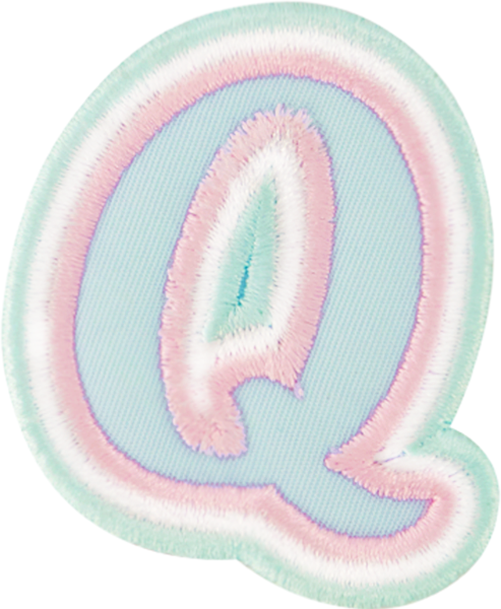 Nylon Pastel Letter Patch