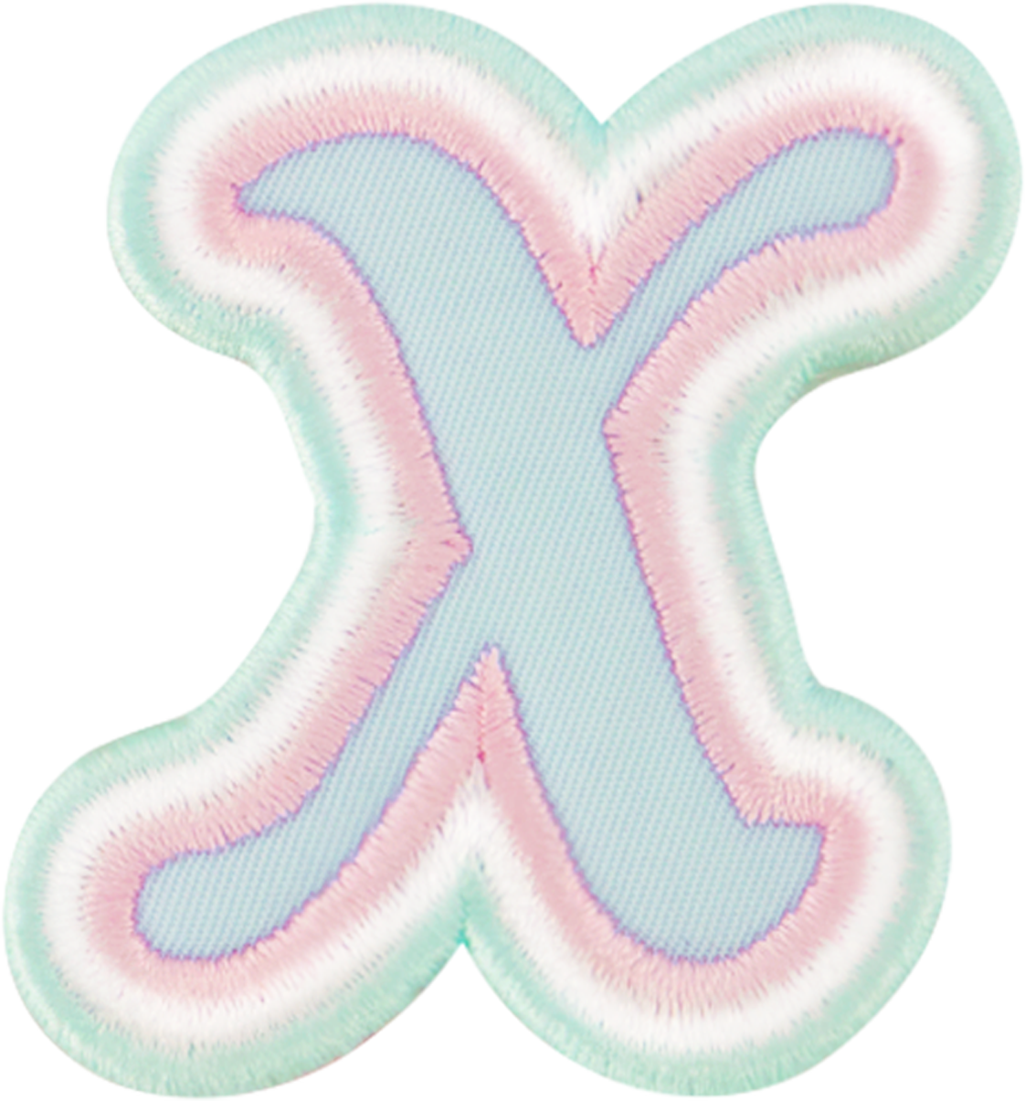 Nylon Pastel Letter Patch