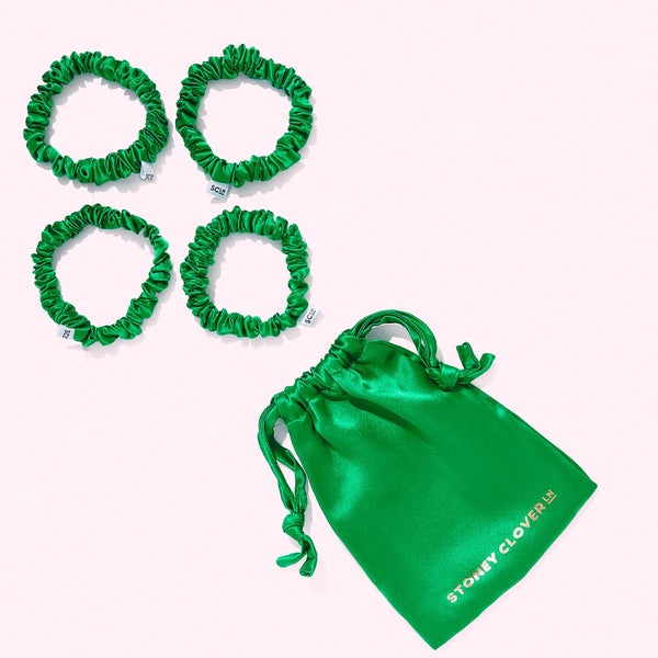 Classic Silk Scrunchie Set of 4