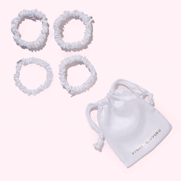 Classic Silk Scrunchie Set of 4