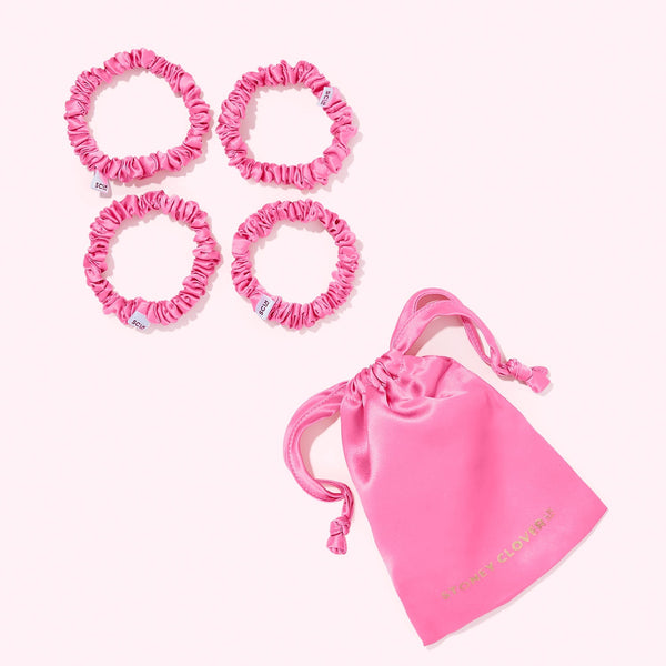 Classic Silk Scrunchie Set of 4