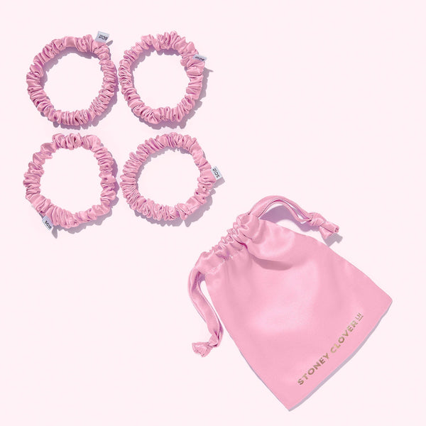 Classic Silk Scrunchie Set of 4