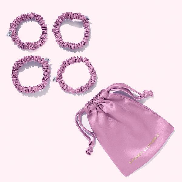 Classic Silk Scrunchie Set of 4
