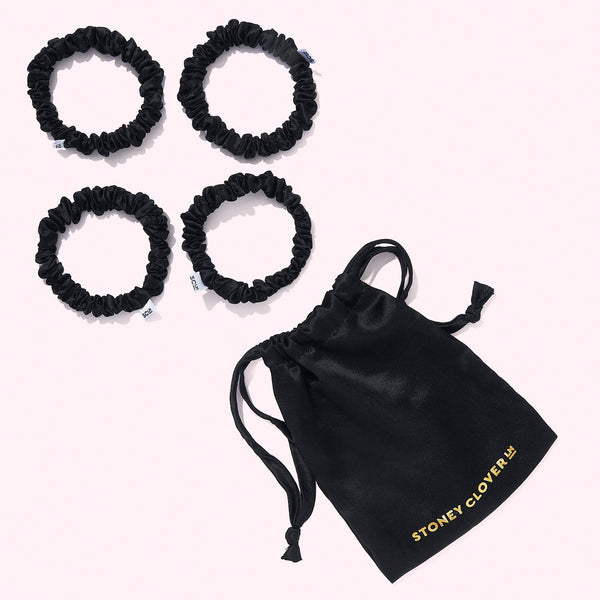 Classic Silk Scrunchie Set of 4