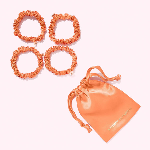 Classic Silk Scrunchie Set of 4