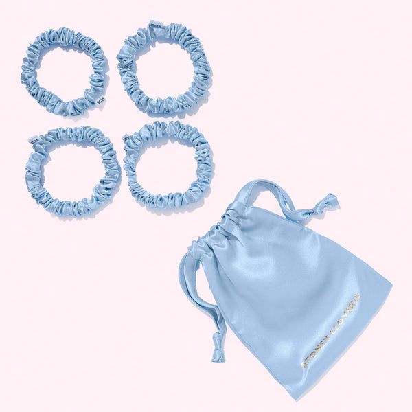 Classic Silk Scrunchie Set of 4