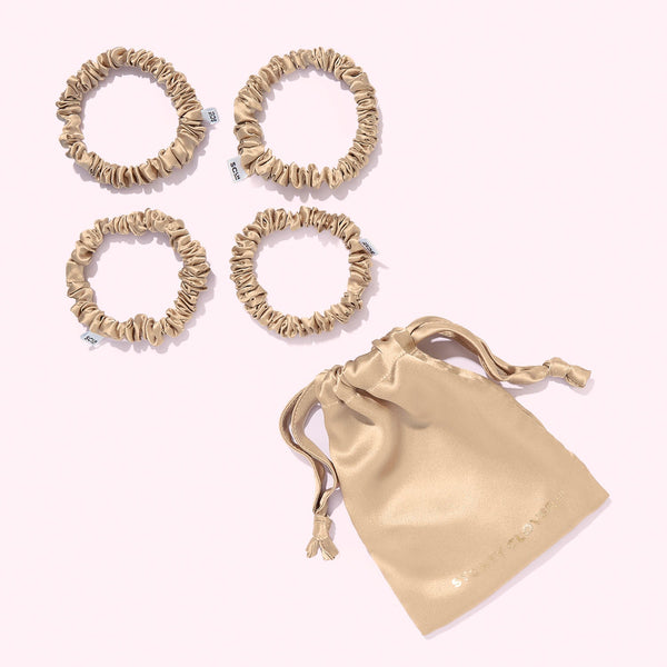 Classic Silk Scrunchie Set of 4