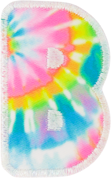 Tie Dye Letter Patches