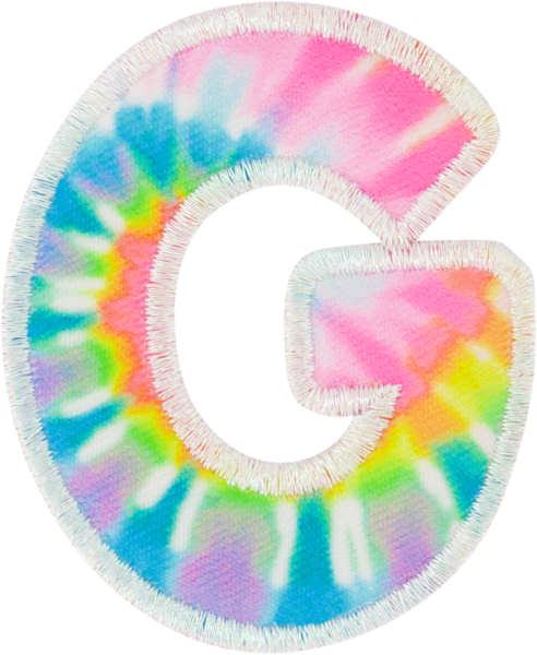 Tie Dye Letter Patches