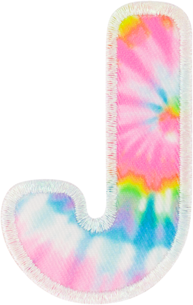 Tie Dye Letter Patches