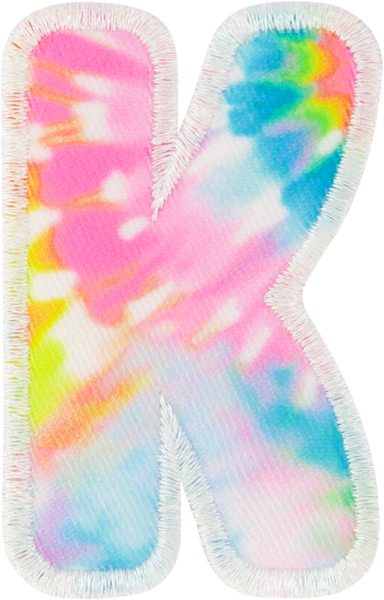 Tie Dye Letter Patches