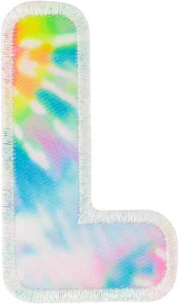 Tie Dye Letter Patches
