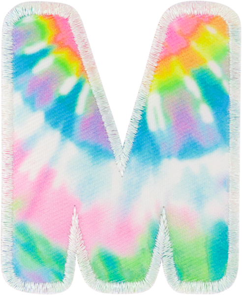 Tie Dye Letter Patches