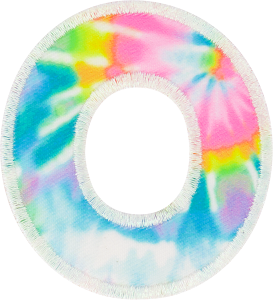 Tie Dye Letter Patches
