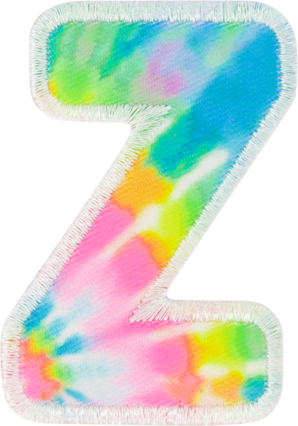 Tie Dye Letter Patches